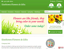 Tablet Screenshot of eiseltownflowers.com